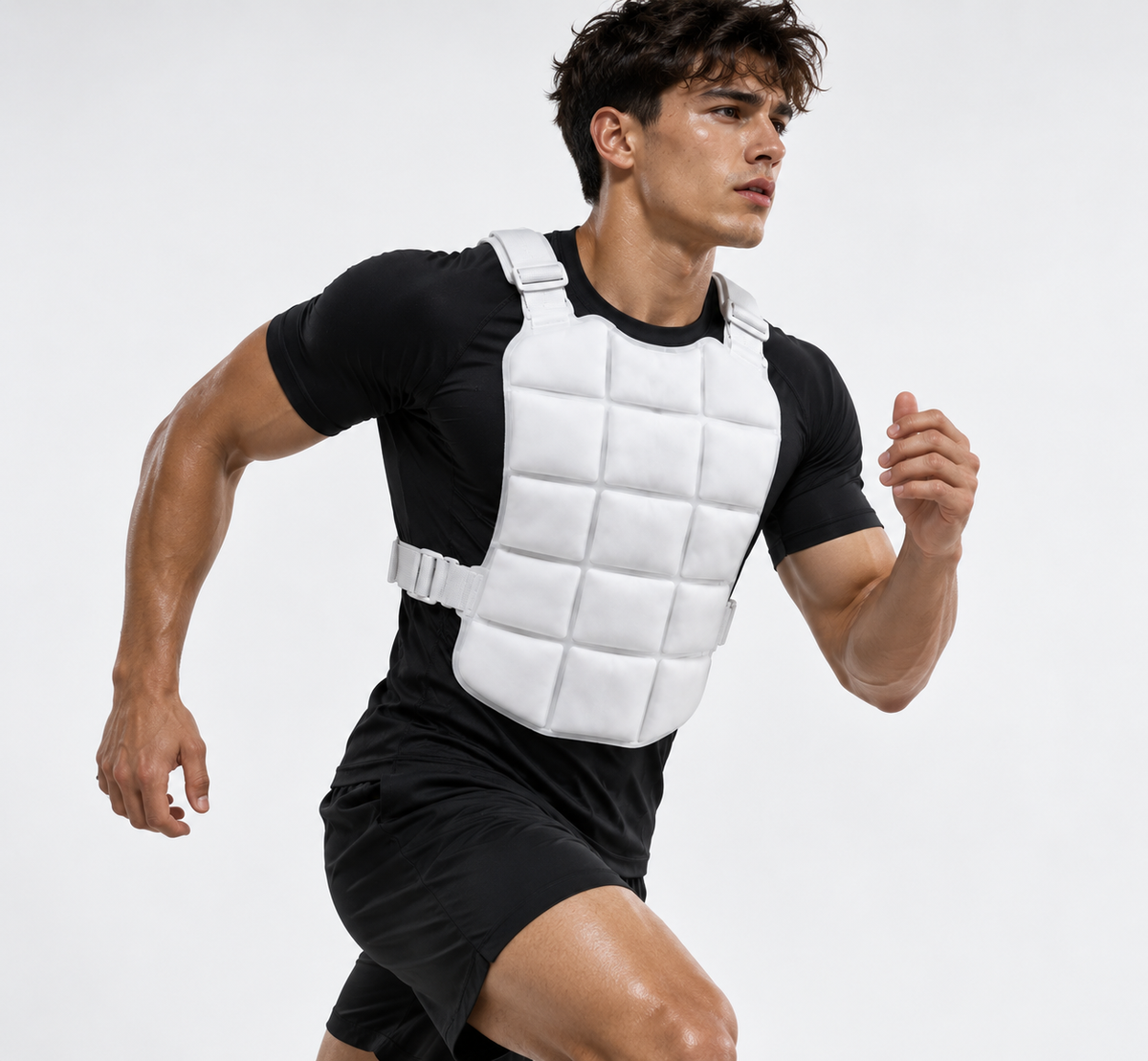 Therona Pro Cooling Vest worn while running